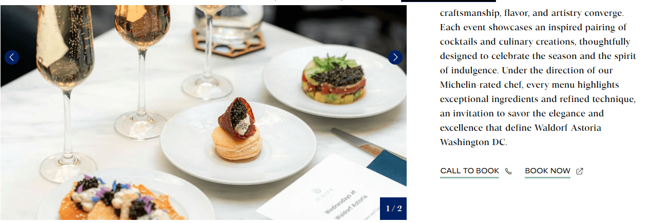 Wednesdays at Waldorf Astoria Washington DC